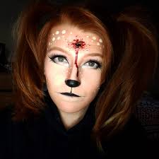 Deer skin there is a hole in the skin from where it was shot.