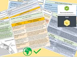 Gcse Aqa 9 1 Climate Change Global Warming Knowledge Organisers And Revision Summaries Climate Change Global Warming Climates