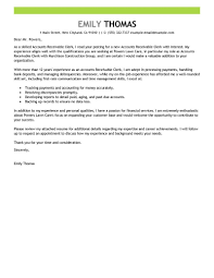 Best Accounts Receivable Clerk Cover Letter Examples Livecareer