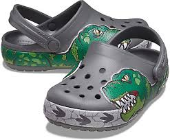 Kids Crocs Fun Lab Dino Band Lights Clog Crocs