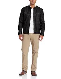 Levi S Men S Light Weight Jacket Faux Leather Motocross Racer Mens Outfits Levis Men Motocross Racer