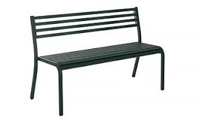 White metal and wood catalonia outdoor dining bench. Metal Patio Benches