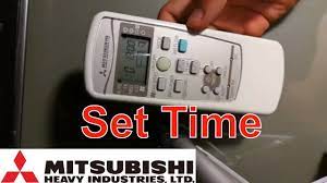 Mitsubishi aircon dry mode symbol. How To Set Time In Mhi Remote Control Mitsubishi Heavy Industries Air Conditioner Youtube