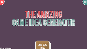 Try out the free game idea generator app on the google play store. The Amazing Game Idea Generator By Riftpoint Entertainment