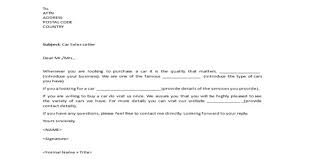Sample Car Sales Letter Format Assignment Point