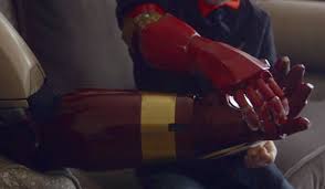 Uh sorry for the messiness of this but i'll try to explain exactly so here's a quick easy way of making iron man gloves that slip on and off comfortably and are very flexible. Watch Robert Downey Jr Deliver A Bionic Arm To A Little Iron Man Fan Cinemablend