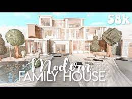 How To Build A House In Bloxburg 2 Story Mansion 100k Youtube In 2021 Modern Family House Unique House Design Bloxburg Exterior