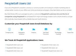 Peoplesoft Users Email List Peoplesoft Customers Mailing List Email List List Marketing Campaigns