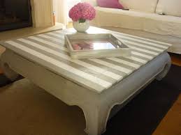 Table Basse Relookee Avec Rayures Decor In Idees Conseils Relooker Meuble Mobilier De Salon Relooking De Mobilier