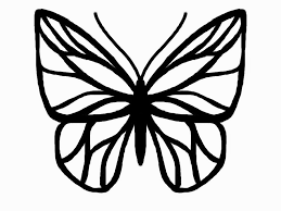 Butterfly Outlines And Indigo Fabric Design Butterfly Outline Butterfly Clip Art Butterfly Drawing