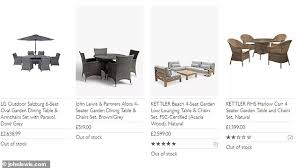 Relax on metal benches or stretch out on a henley lounger while you enjoy your garden. Prospect Of Another Staycation Summer Sees Garden Furniture Selling Out Daily Mail Online