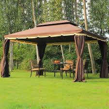 Tonnelle Barnum Pavillon De Jardin Style Colonial Double Toit Toile Moustiquaires Et Toiles Amovibles 3 9l Pavillon De Jardin Gazebo De Patio Jardin Belvedere