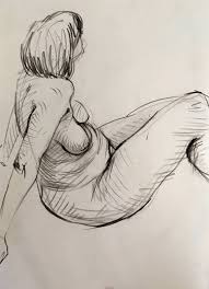Dann sehen sie sich doch auch die anderen. Frau Akt Zeichnung Figur Zeichenkohle Drawing By Sergej Luzewitsch Saatchi Art