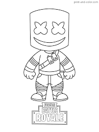 100% free coloring page of marshmello. Fortnite Coloring Pages Marshmallow Coloring And Drawing