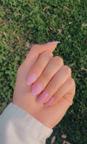 Almond Shaped Soft Pink Nails Soft Pink Nails Almond Nails Pink Pink Acrylic Nails