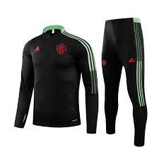 Leaked images of manchester united new kit 2021/2022. Kid S Adidas Manchester United Zipper Sweatshirt Kit Top Pants 2021 22 Black