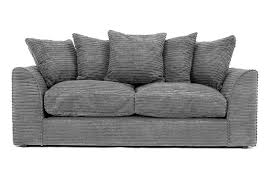 Jumbo Full Cord 3 Seater In Grey Comfy Sofa Seater Grey