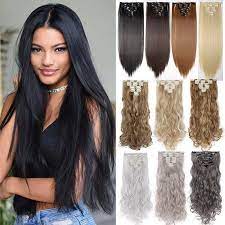 Just like the real cleopatra. Au 8 Pieces Clip In Hair Extensions Full Head Natural As Human Real Long Thick Ebay