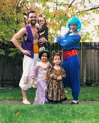 The steps are simple, start with a base aladdin set, add some accessories and you will be ready to save any. Aladdin Family Halloween Costume Costume Yeti