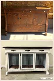 Pet Crate Furniture Up Cycled From An Old Buffet Dog Crate Furniture Pet Crate Furniture Dog Furniture