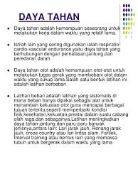 Ekstrakurikuler sepakbola sma negeri 2 wonosobo tahun ajaran 2015/2016. Kemampuan Seseorang Untuk Melakukan Kerja Dalam Waktu Yang Relatif Lama Dinamakan