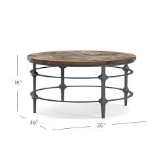 Round grey wood coffee table. Parquet 36 Round Reclaimed Wood Coffee Table Pottery Barn