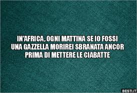 Sconfitta meritata ma troppo larga nel risultato finale. In Africa Ogni Mattina Se Io Fossi Una Gazzella Morirei Besti It Immagini Divertenti Foto Barzellette Video