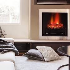 This electric insert fits a traditional wood log or gas fireplace without any difficult modifications. Thermostat Csa Certified Realistic Lemonwood Ember Bed Insert Turbro Eternal Flame Ef23 Lg Electric Fireplace Logs Heater With Remote Adjustable Flame Effect 23 1400w Black Heating Cooling Air Quality Stoves Fireplaces
