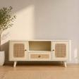 Handcrafted Solid Wood Cane TV Unit product image