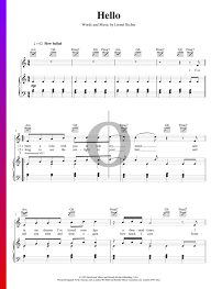 (born june 20, 1949) is an american singer, songwriter, actor and record producer. Hello Noten Klavier Gesang Gitarre Pdf Download Streamen Oktav