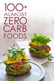 Almost Zero Carb Food List Zero Carb Foods No Carb Food List Low Carb Keto Recipes