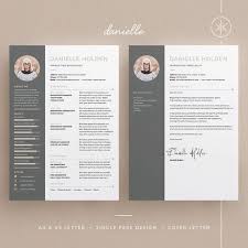 Danielle Resume Cv Template Word Photoshop Indesign Professional Resume Design Cover Letter Insta Resume Design Cv Template Word Resume Design Free
