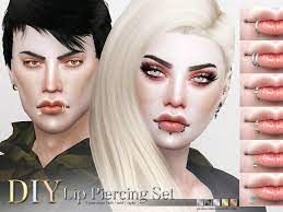 These include ears, nose, eyebrow, and sims 4 lip piercings: Pralinesims Diy Lip Piercing Set