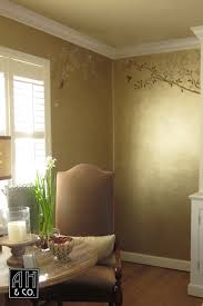 Minimalist silhouette with a rose gold finish outfits the bathroom with classic contemporary style. Metallic Room Surface Finishes Ah Co Decorative Artisans