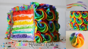 Hello Again I Hope You Enjoyed Today S Rainbow Rosette Cake Tutorial This Cake Was So Much Fun To Mak Rosette Cake Rosette Cake Tutorial Easy Cake Decorating
