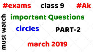 Yes no was this document useful for you? Circles Class 9 Most Important Questions By Akstudy 1024 Youtube
