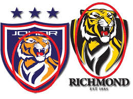 Generate a logo with placeit! Man On Twitter Baru Tau Logo Jdt Lama Tiru Logo Richmond Football Club Lol Haha Sebijik Sama