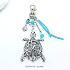 Bijou De Sac Tortue Turquoise Porte Cles Bijoux De Sac Sac Argent Bijoux