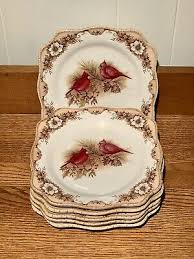 It reminds me of the christmas barrel laura the nostalgia sold by cracker barrel alongside every plate and trinket requires no previous. 2 Cracker Barrel Woodland Susan Winget Red Truck Cardinals Salad Plates New 44 99 Picclick