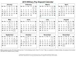 2019 And 2020 Active Duty Military Paydays With Printables