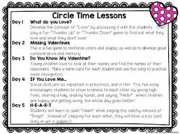 Valentine Circle Time Unit Toddler Circle Time Preschool Circle Time Circle Time