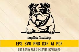 Download Clip Art English Bulldog Svg Cut File Art Collectibles