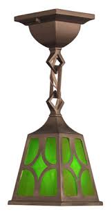 Vintage Hardware Lighting Mission Close Ceiling Light Semi Flush Pendant With Diamond Pattern Shade 417 Mccl D1