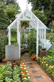 Greenhouse With Flagstones Cottage Garden Backyard Greenhouse Gardening