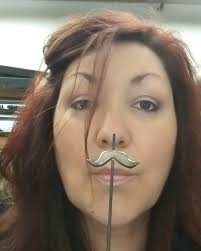 Why does his torso have a moustache?