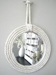 Decorating Ideas With Rope Mirrors Shop The Look Diy Nautical Home Decorating Nautical Rope Mirror Rope Mirror