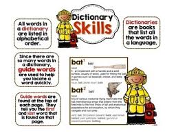 dictionary skills anchor chart worksheets teaching