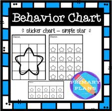 Behavior Sticker Charts Simple Star