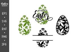 Download Easter Eggs With Marijuana Leaves Graphic By Sashica Designs Creative Fabrica PSD Mockup Templates