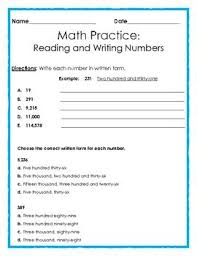 Free Reading And Writing Numbers In Expanded Form Standard Form And Written Form 8 Activities Assignments 1 Writing Numbers Math Number Sense Expanded Form
